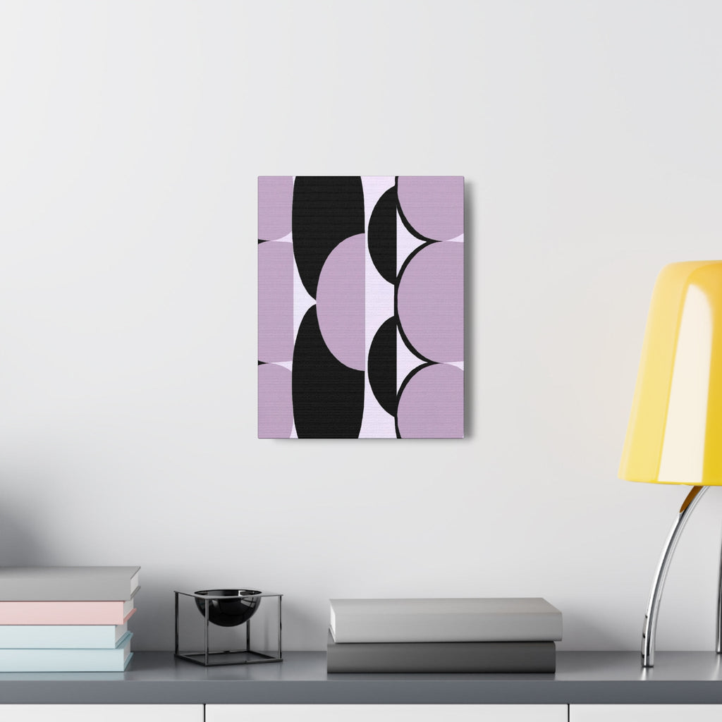Wall Art Decor - Canvas Print Artwork - Geometric Lavender and Black