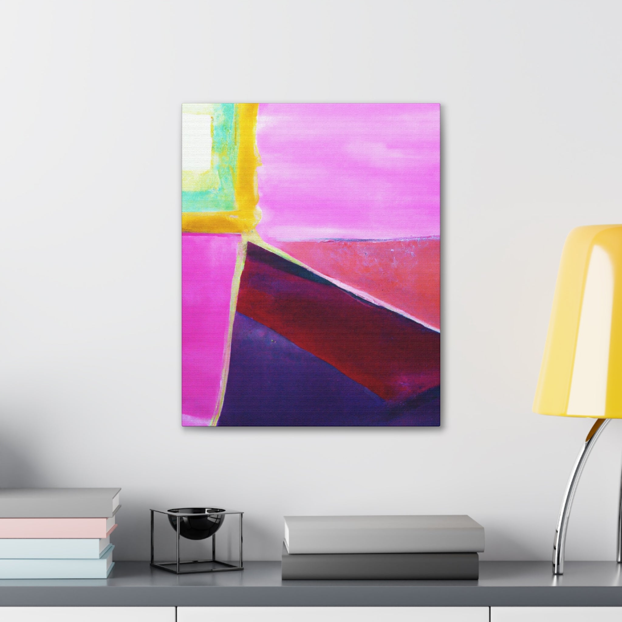 Wall Art Decor - Canvas Print Artwork - Pink and Purple Pattern