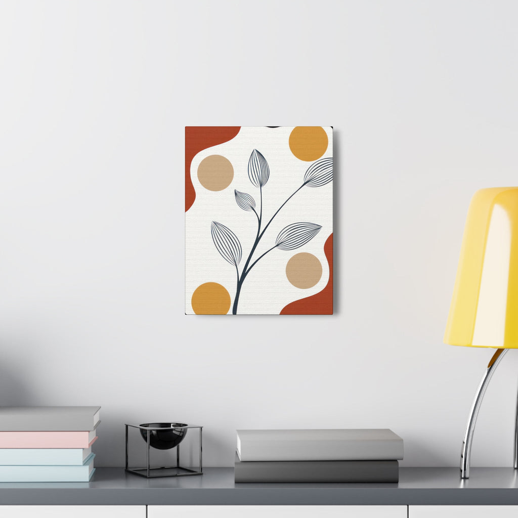 Wall Art Decor - Canvas Print Artwork - Floral Line Art Design