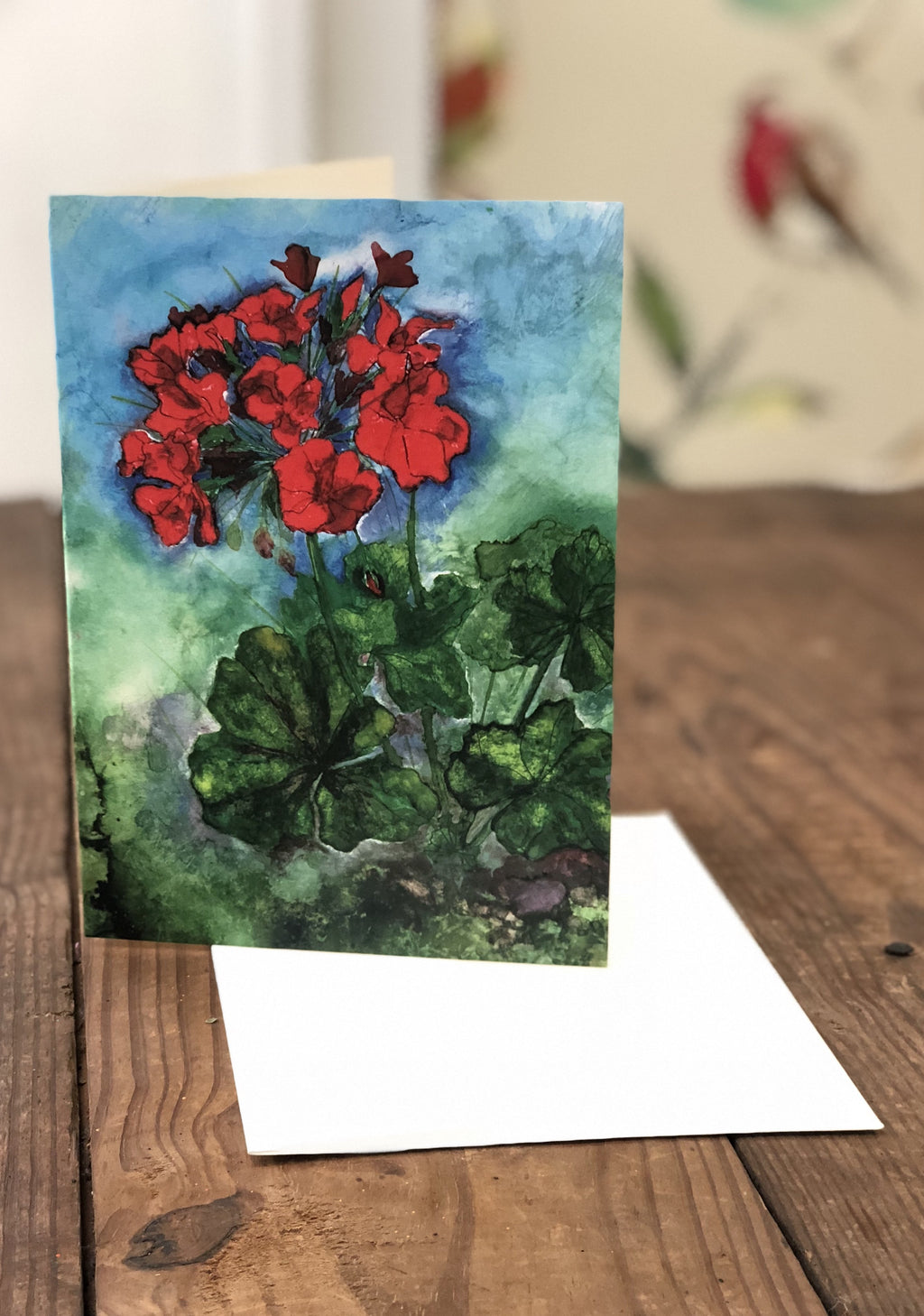Geraniums : Greeting Card