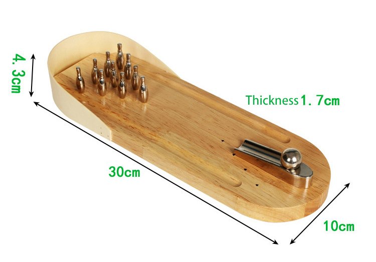 Desktop Wooden Bowling Alley