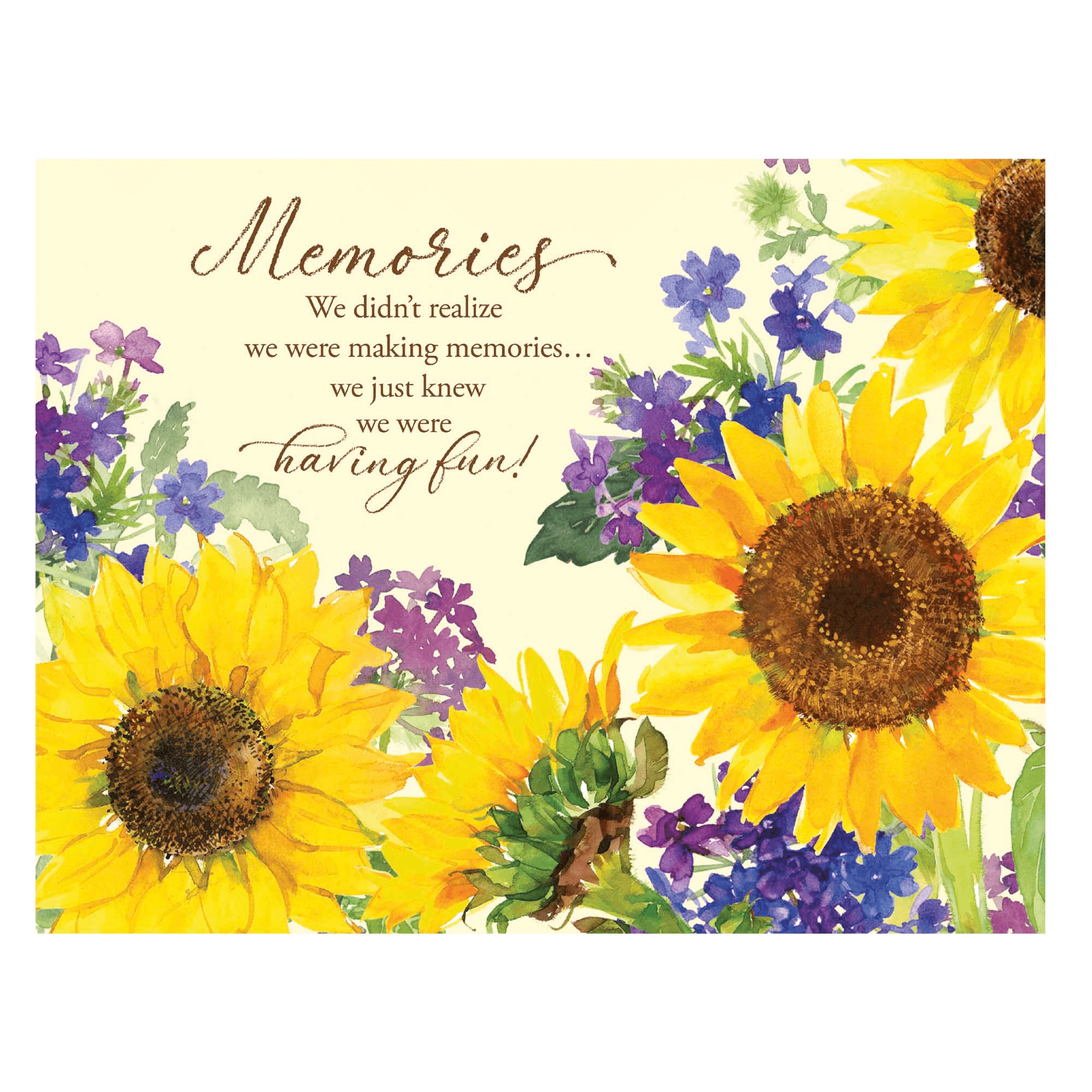 Walnut Memory Keepsake Box With Sunflower Artwork