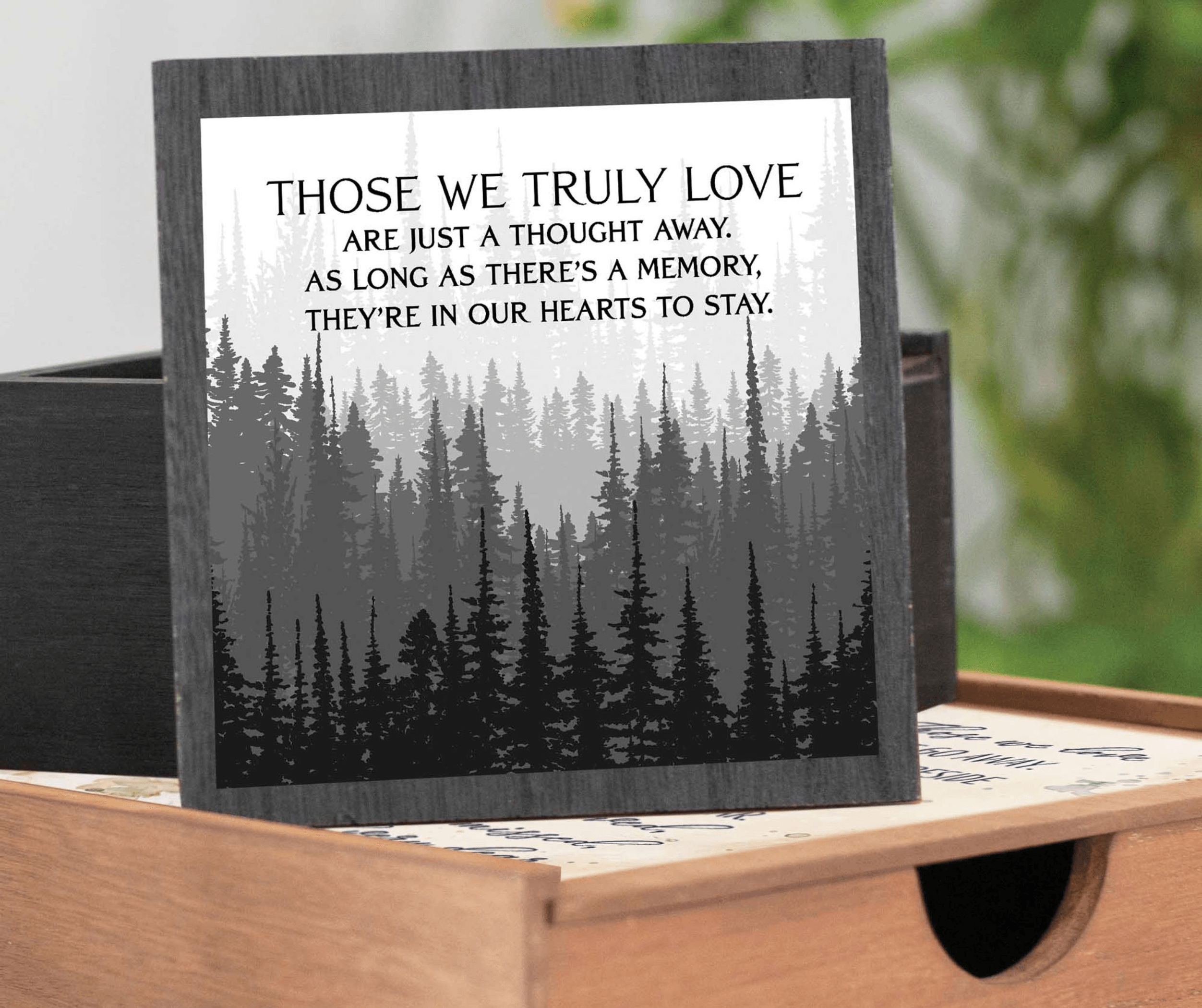 Memory Box - Those We Truly Love Keepsake With Forest Design