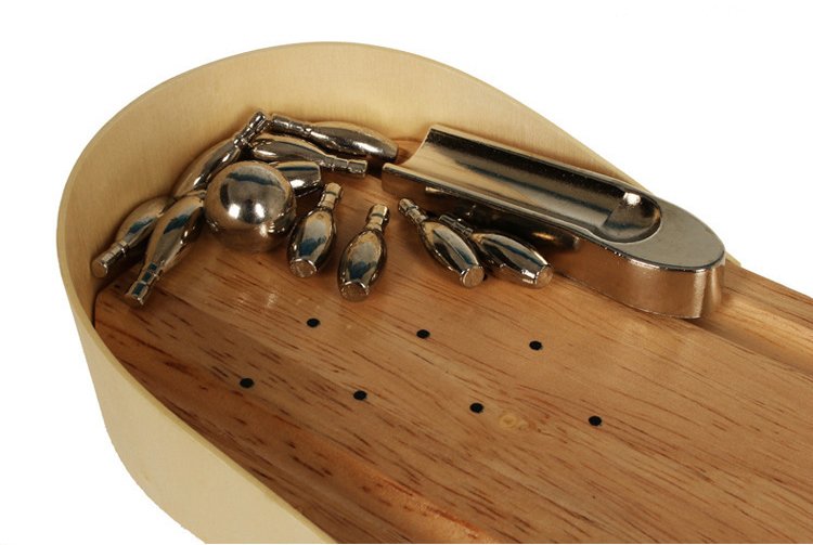 Desktop Wooden Bowling Alley