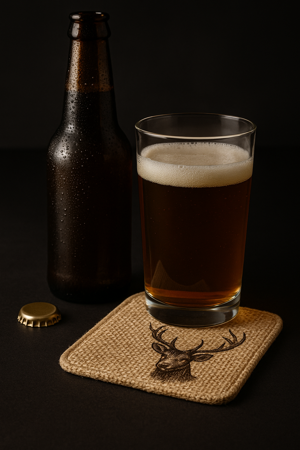Sublimate Burlap Bottle Opener and Coaster with Customize
