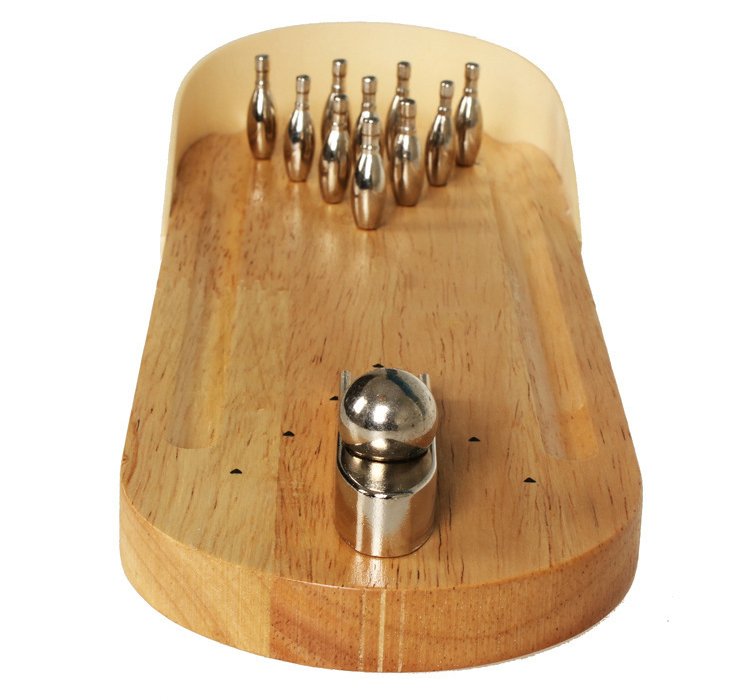 Desktop Wooden Bowling Alley