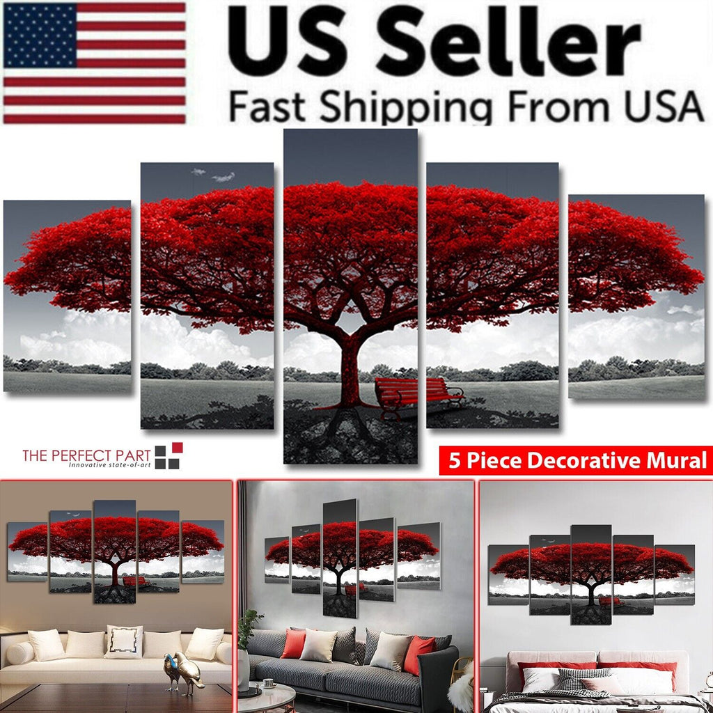 5Pcs Canvas Print Paintings Landscape Pictures Wall Art Modern Living