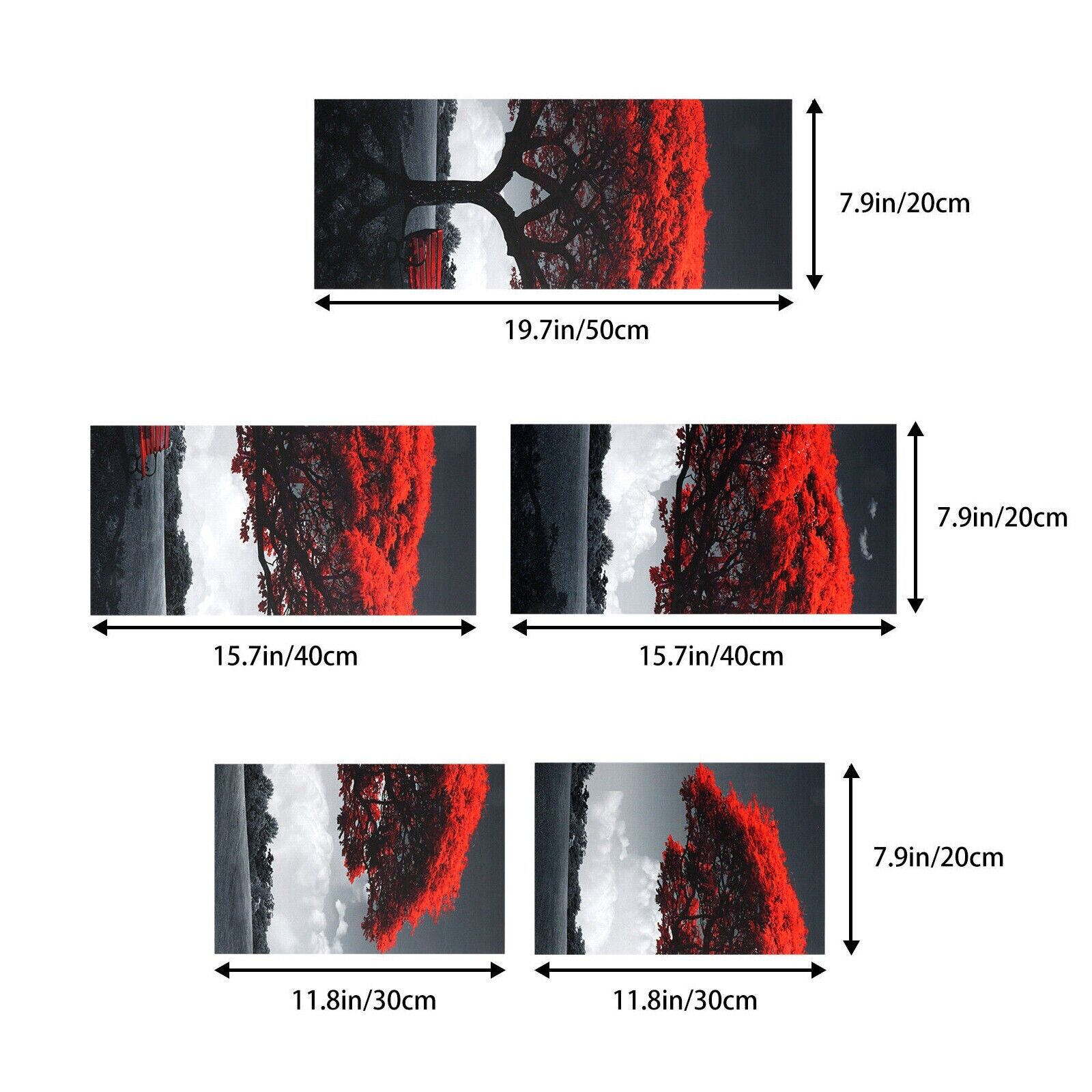 5Pcs Canvas Print Paintings Landscape Pictures Wall Art Modern Living