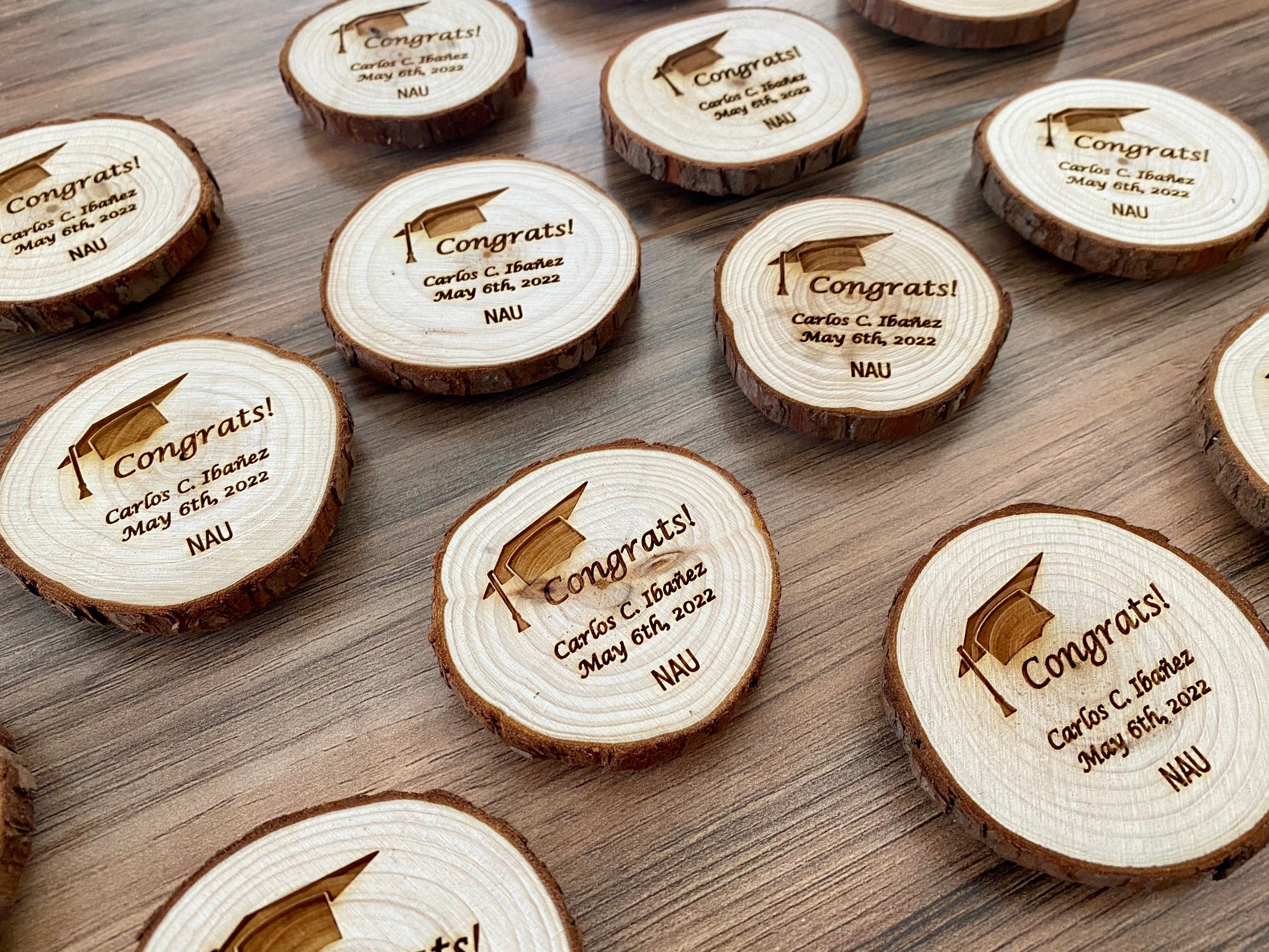 Wooden Graduation Favor or Save The Date