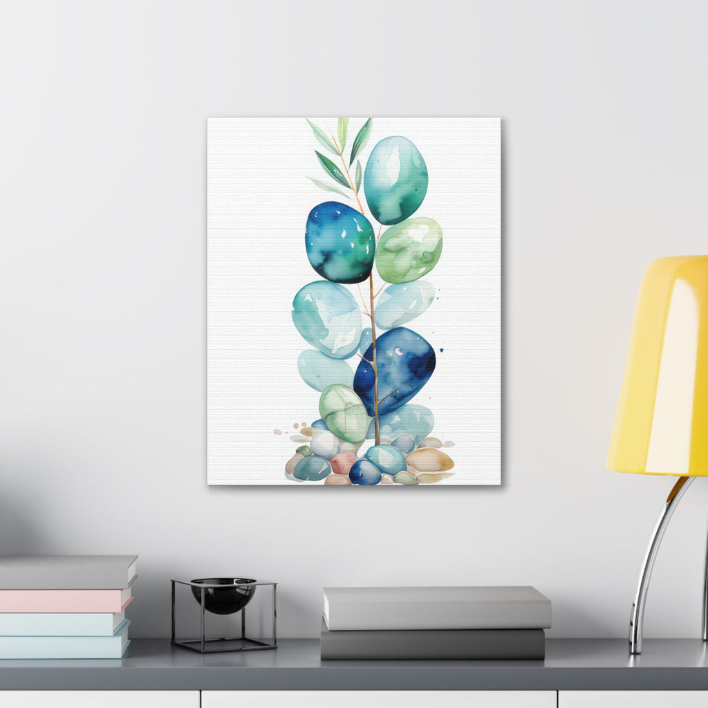 Wall Art Decor - Canvas Print Artwork - Coastal Sea Glass Oceanic