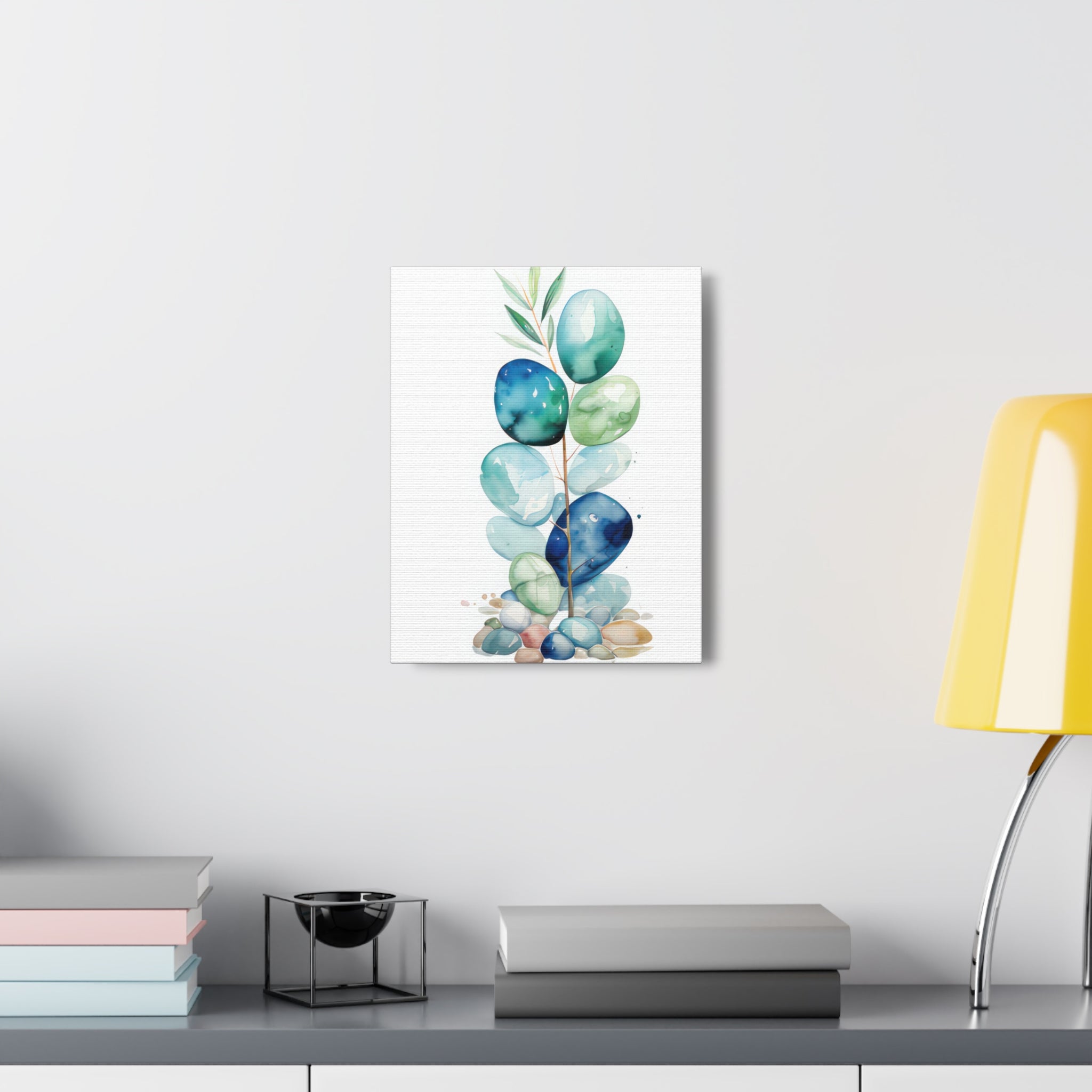 Wall Art Decor - Canvas Print Artwork - Coastal Sea Glass Oceanic