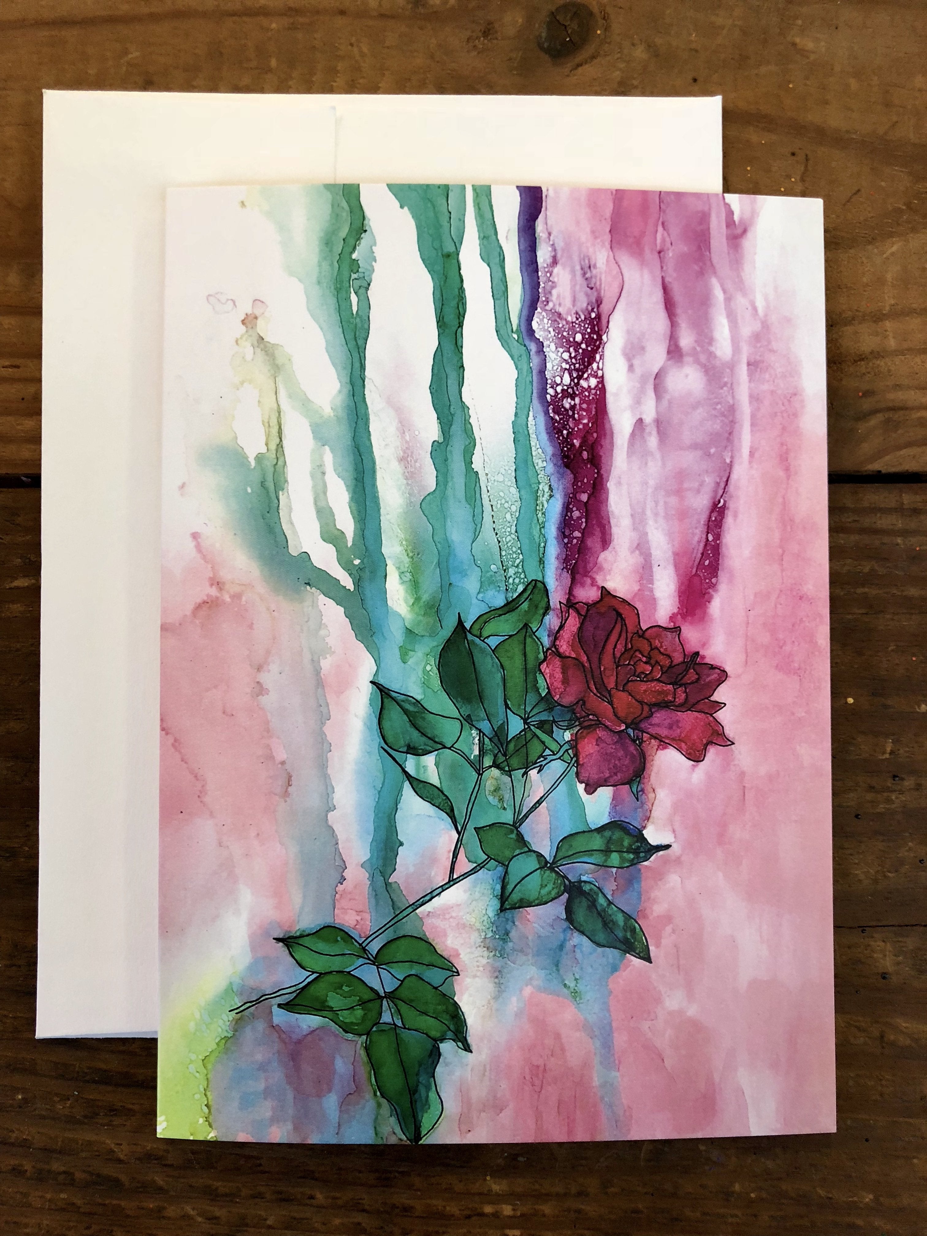 Rose from My Mother's Garden : Greeting Card