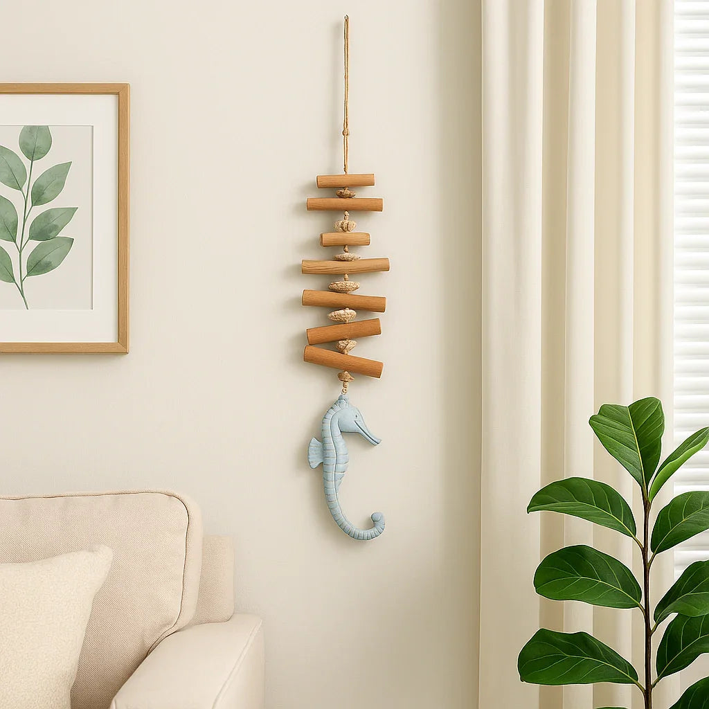 Wooden Driftwood Wall Decor, Seahorse Home decor
