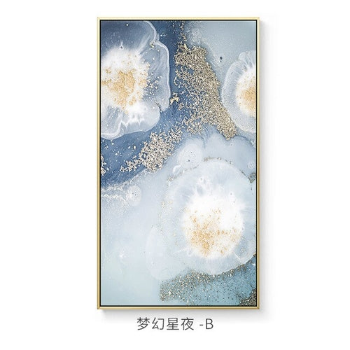 Abstract Color Mix Marble Pinky Canvas Painting