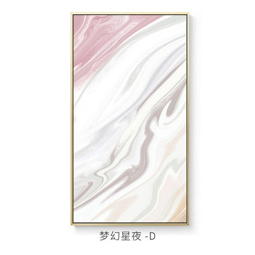 Abstract Color Mix Marble Pinky Canvas Painting