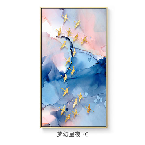 Abstract Color Mix Marble Pinky Canvas Painting