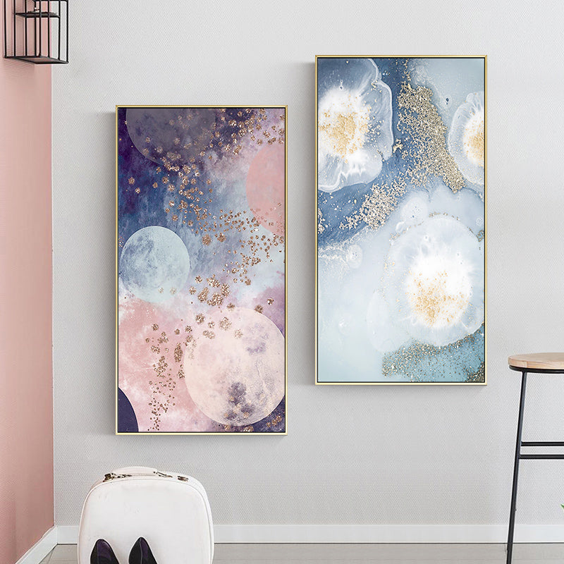 Abstract Color Mix Marble Pinky Canvas Painting
