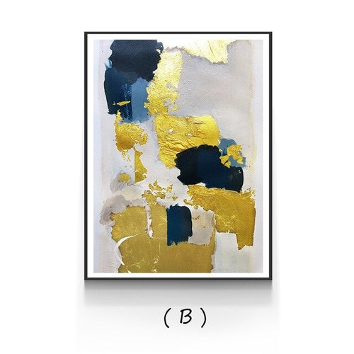 Abstract Young Golden Canvas Painting