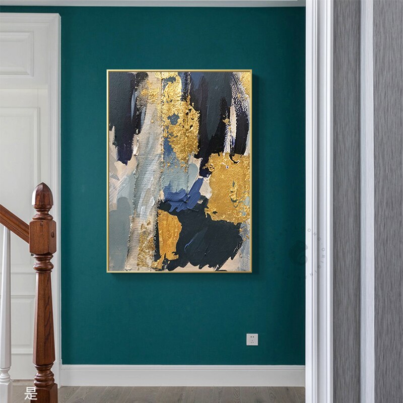 Abstract Young Golden Canvas Painting