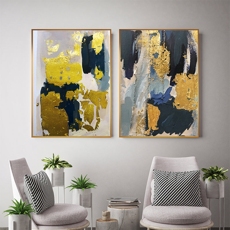 Abstract Young Golden Canvas Painting