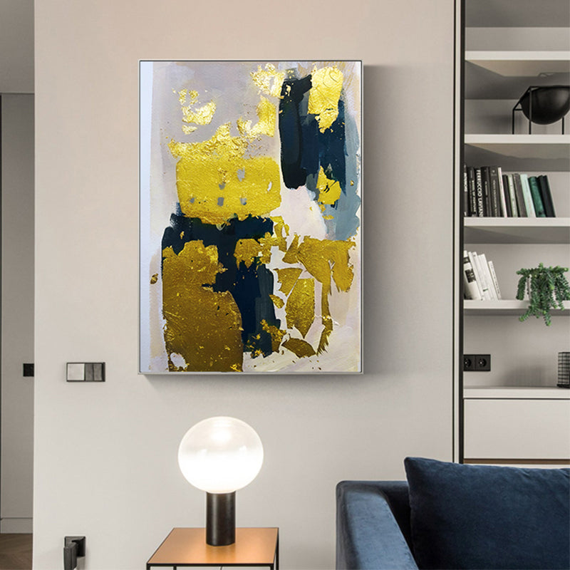 Abstract Young Golden Canvas Painting