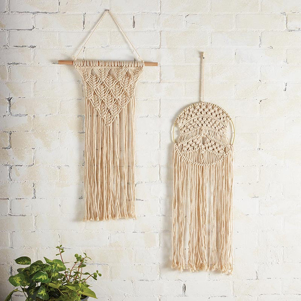 Round Hoop Macrame Bohemian Decor | Decorative Macrame Wall Hanging |