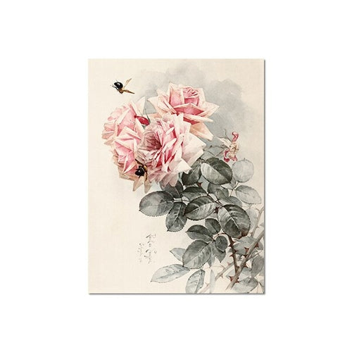 European Retro Flower Posters Print Home