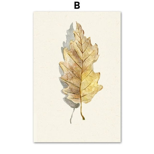 Fall YelFlower Tree Leaves Wall Art Canvas