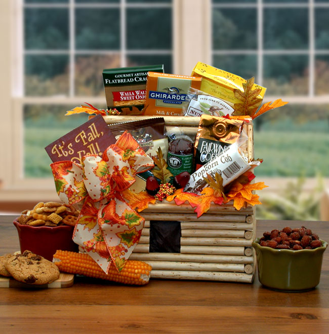 It's Fall Y'All Fall Log Cabin Gift- Thanksgiving gift basket - Fall