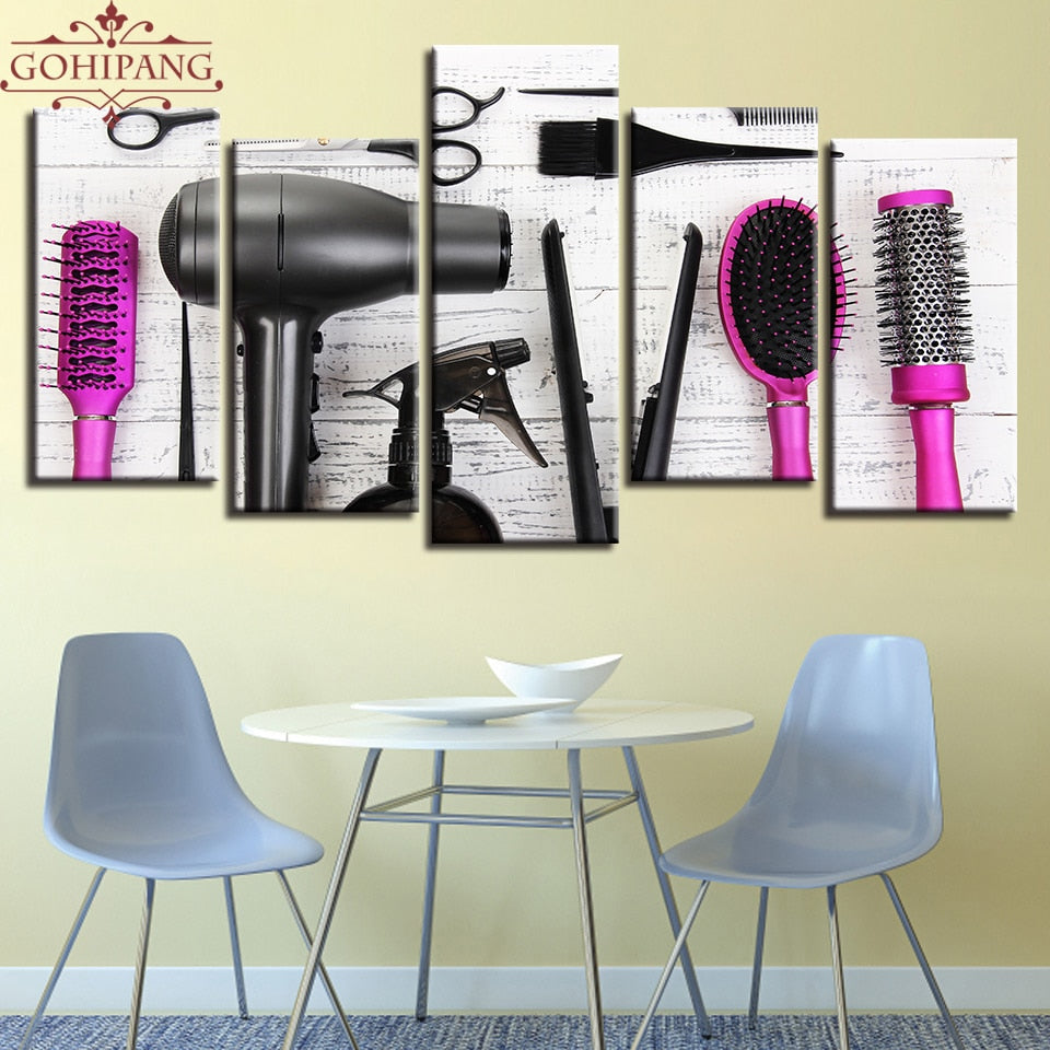 5 Piece Canvas Painting Hairdressing