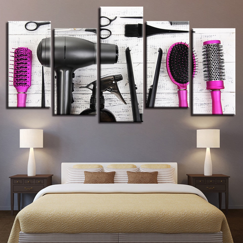 5 Piece Canvas Painting Hairdressing