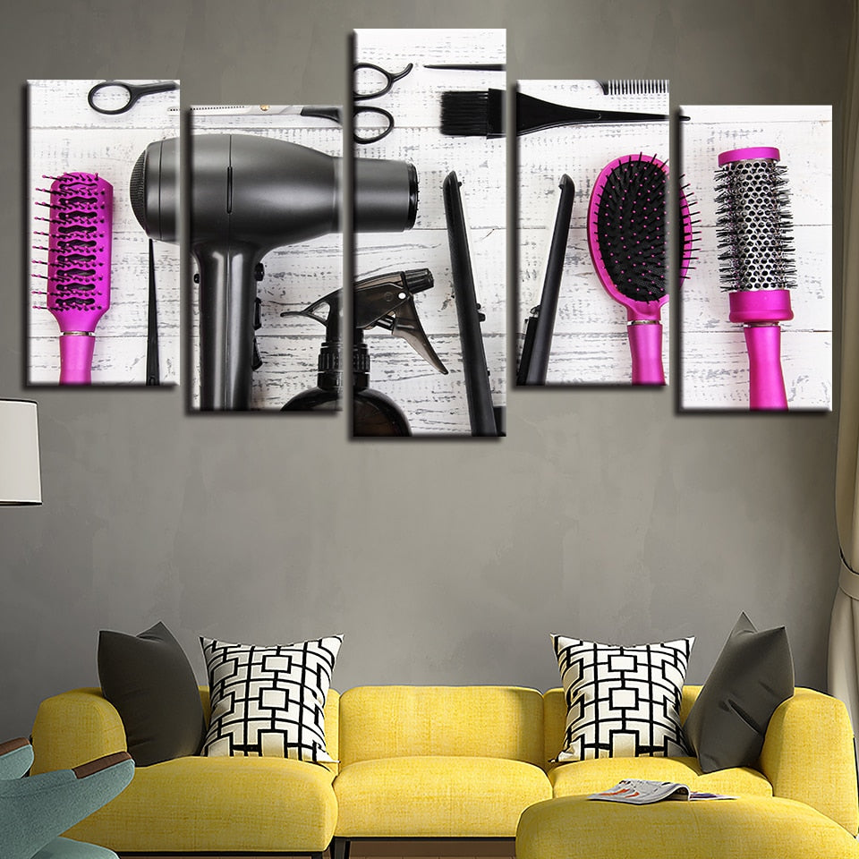 5 Piece Canvas Painting Hairdressing