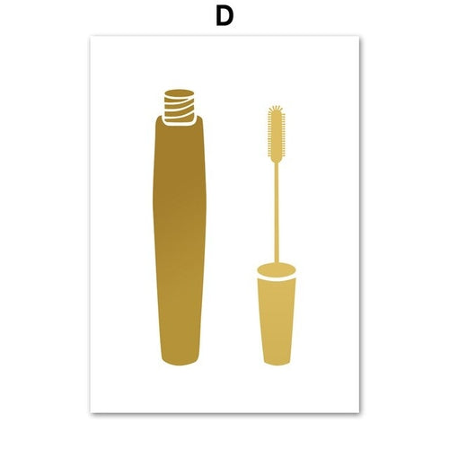 Golden Lips Makeup Brush Eyelash Salon