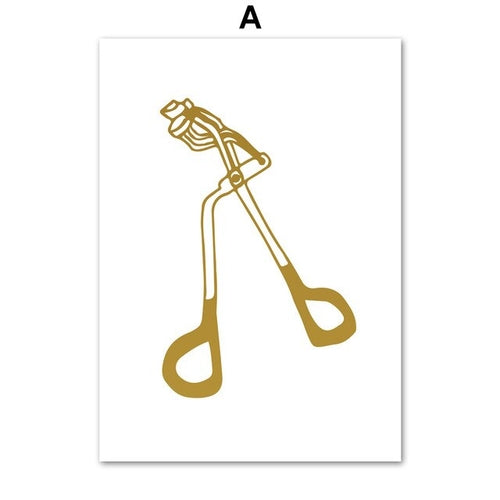 Golden Lips Makeup Brush Eyelash Salon