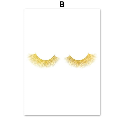 Golden Lips Makeup Brush Eyelash Salon