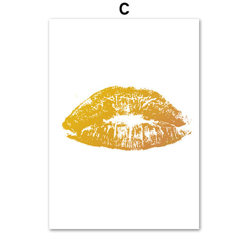 Golden Lips Makeup Brush Eyelash Salon