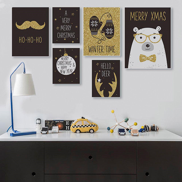 Animal Bear Deer Snow Christmas