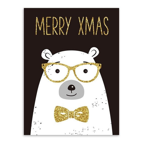 Animal Bear Deer Snow Christmas