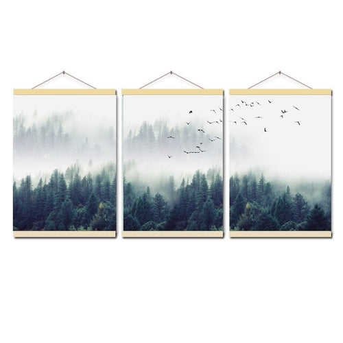 Nordic Decoration Forest Lanscape Wall