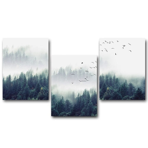 Nordic Decoration Forest Lanscape Wall