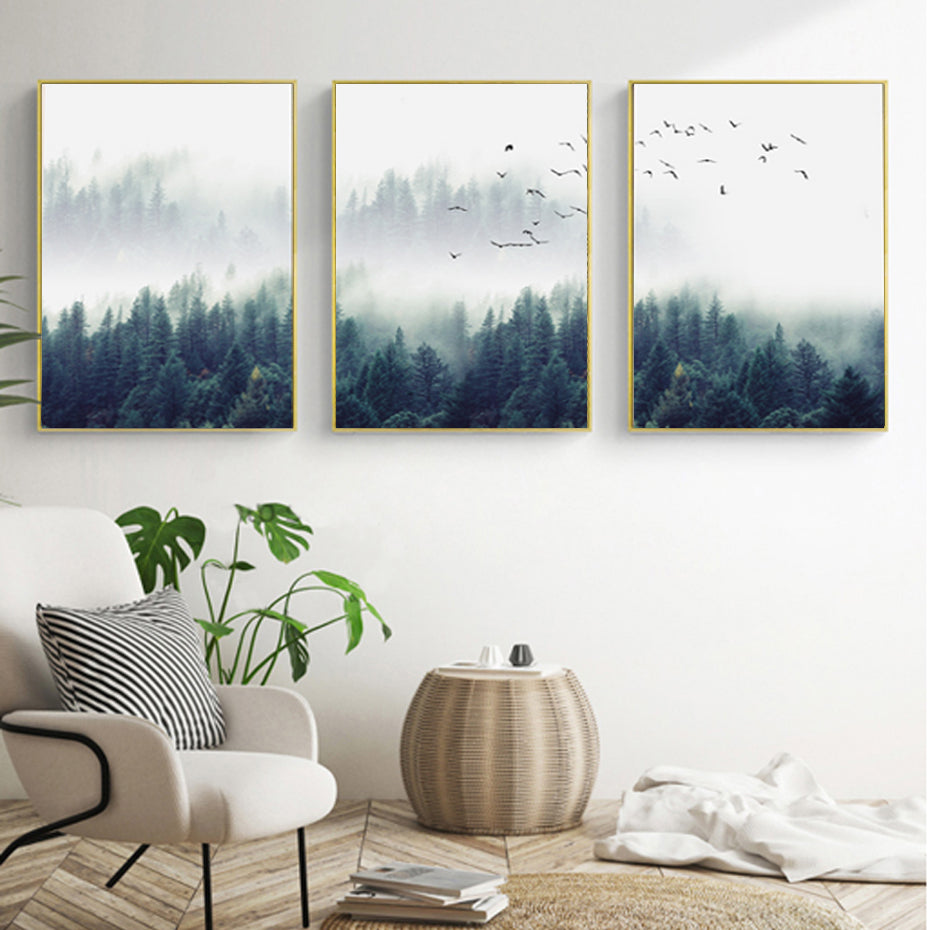 Nordic Decoration Forest Lanscape Wall