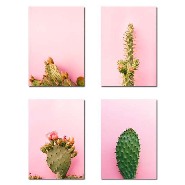 Succulent Plant Cactus Canvas Poster
