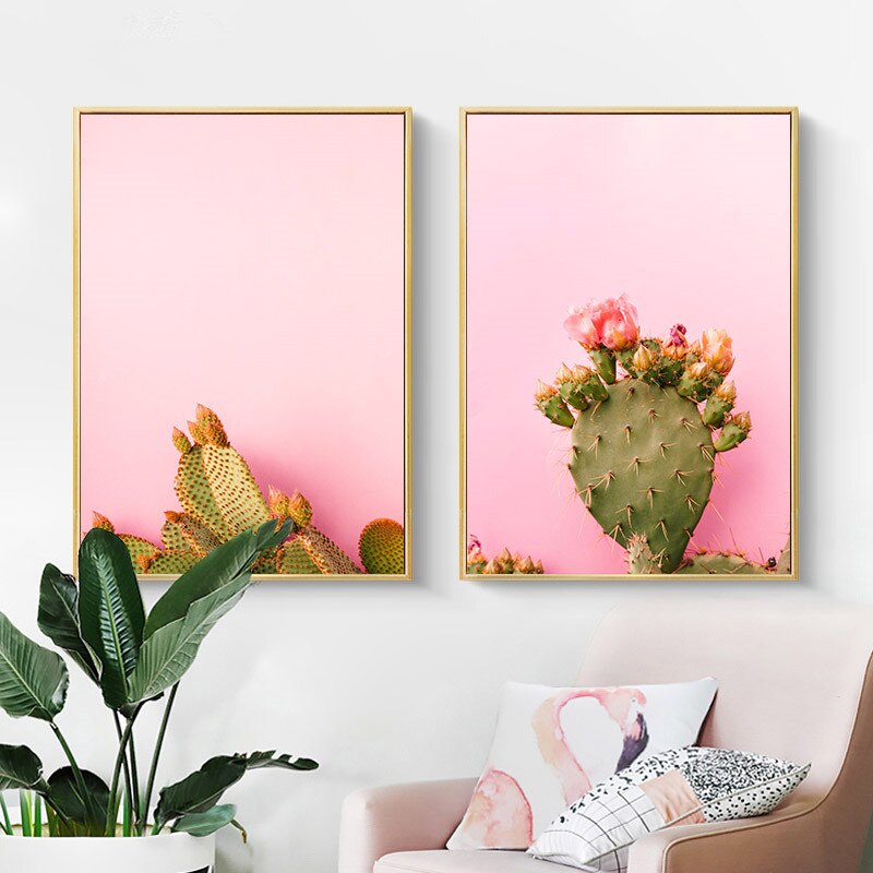 Succulent Plant Cactus Canvas Poster
