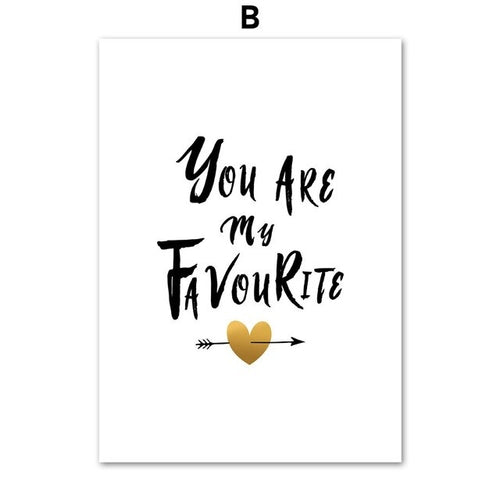 Golden Plant Palm Leaf Pineapple Quotes Wall Art