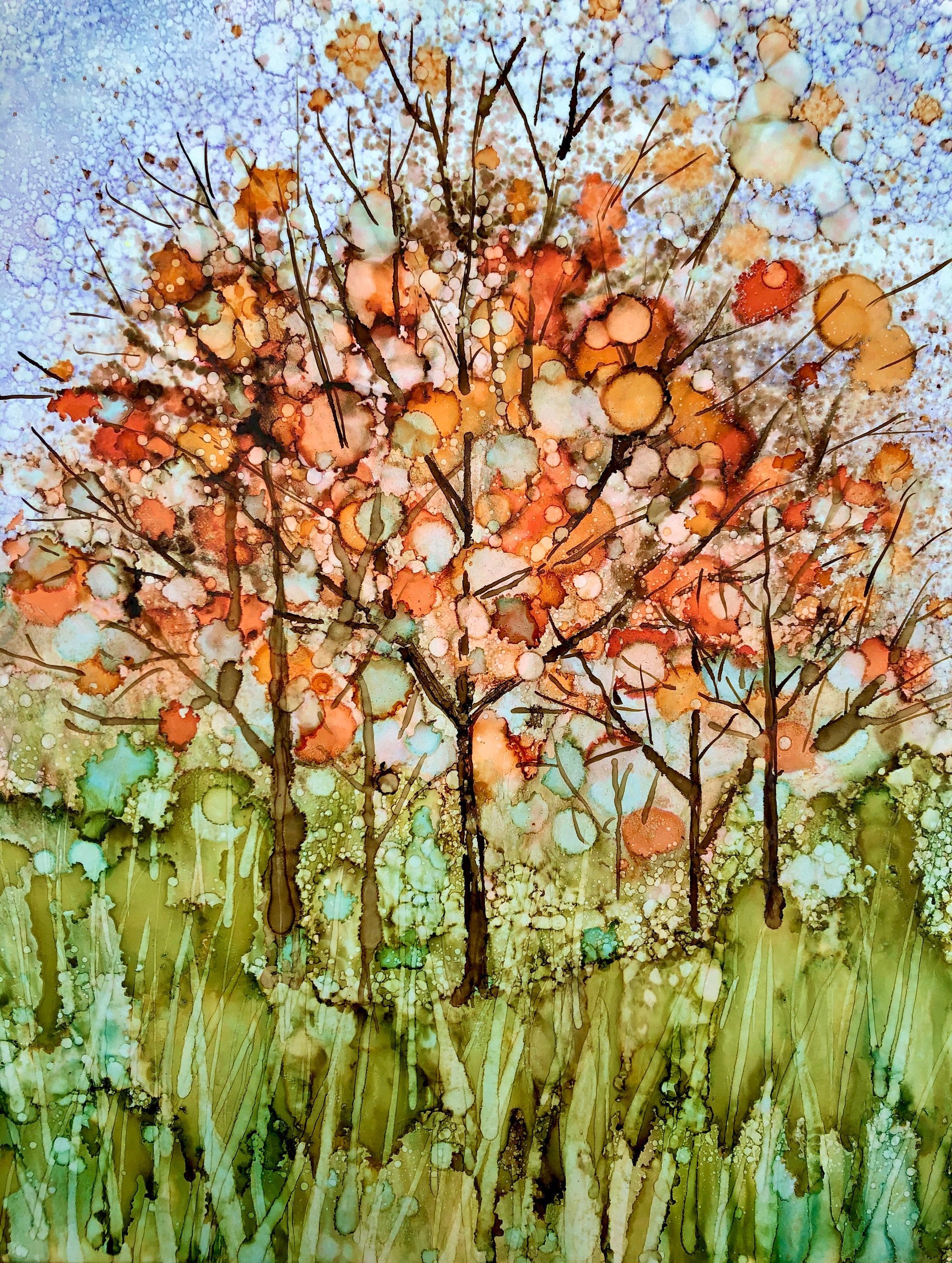 Happy Fall Trees : Greeting Card