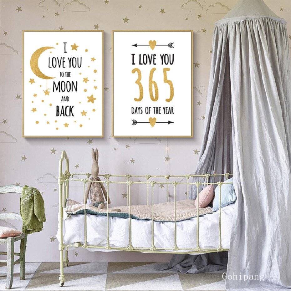 I love you to the moon and back Love Quote Cartoon