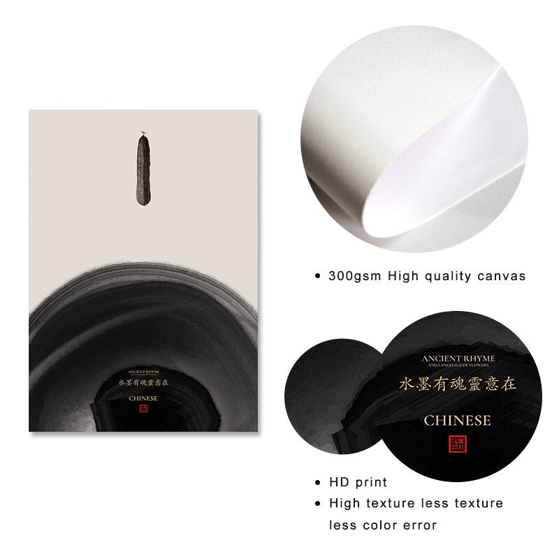 Ink Painting Canvas Printings Household Living