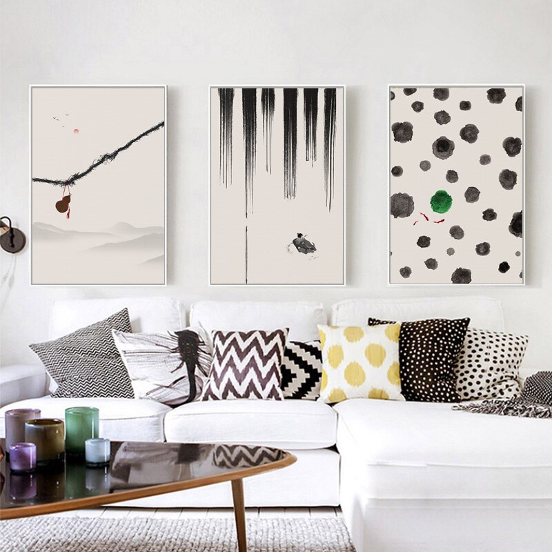 Ink Painting Canvas Printings Household Living