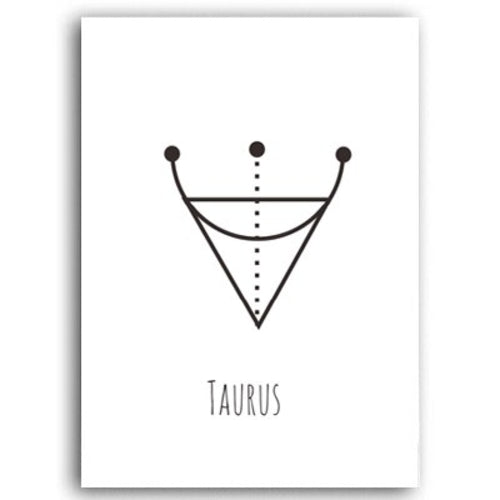 Minimalist Geometric Constellation Abstract Canvas