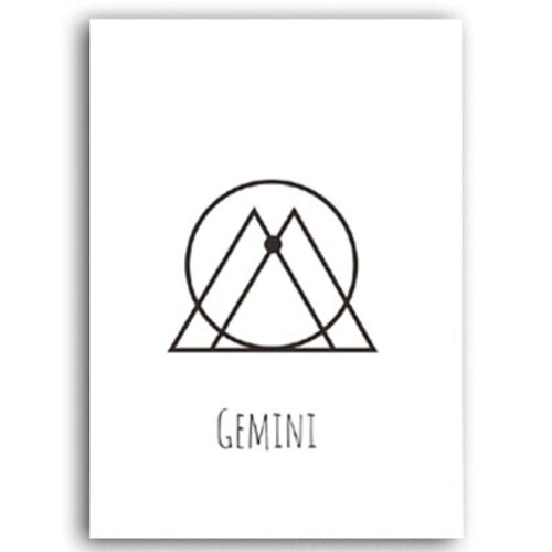 Minimalist Geometric Constellation Abstract Canvas